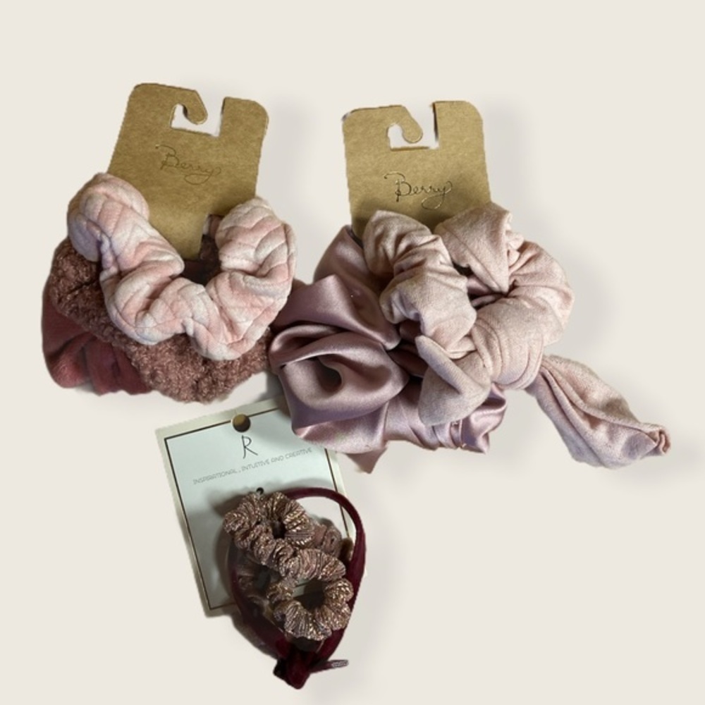 Berry Scrunchies & Hair Accessories Bundle